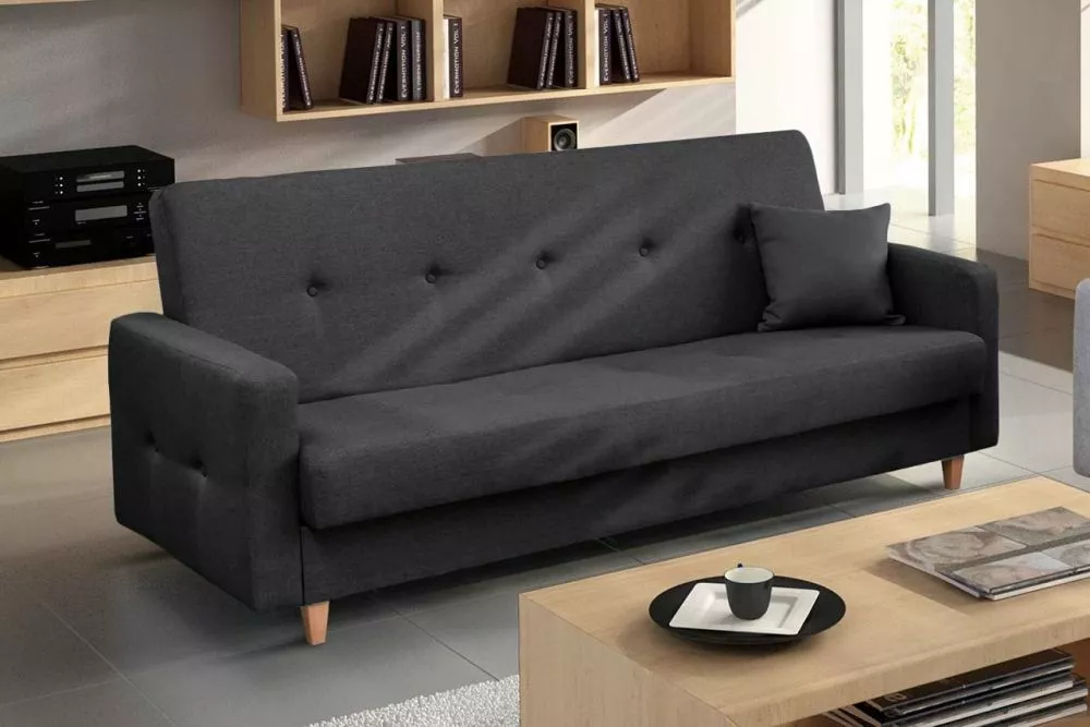Dīvāns Tango 3S Comfort Standard · Tumši pelēks · 90 × 215 × 95 cm