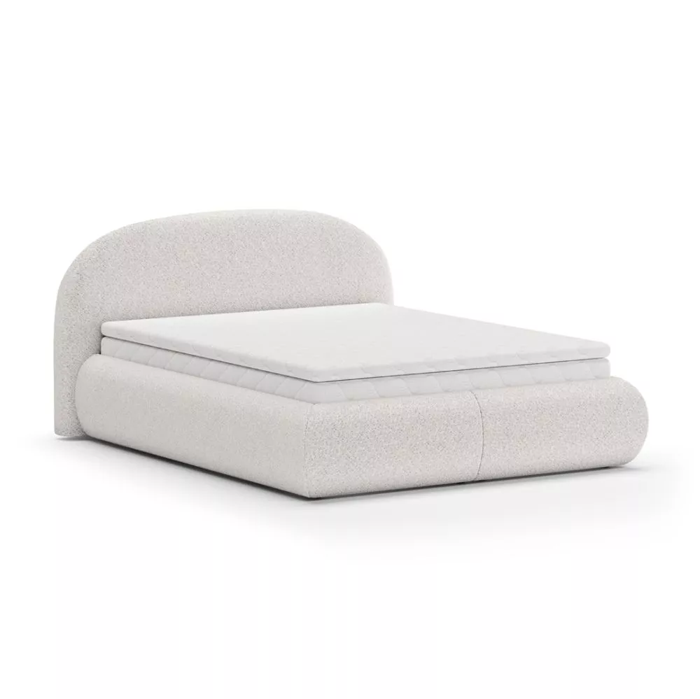 Gulta Moet standard ar matraci Guļamvietas platums: 160 cm, Guļamvietas garums: 200 cm, stelāžas tips: metāla, · Krēma ·