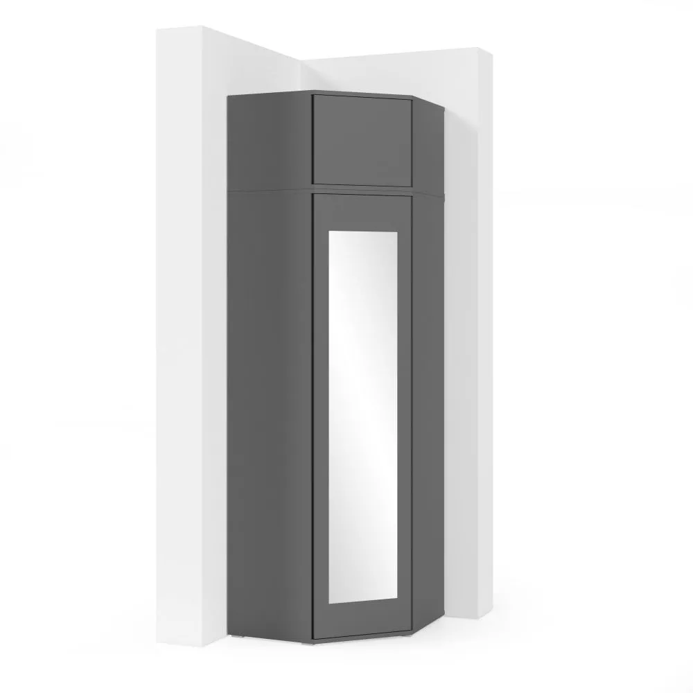 Skapis Corner Wardrobe L Premium · 70 × 70 × 225 cm
