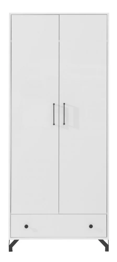 Skapis Bergen BE1 · Balts · 80 × 50 × 190 cm
