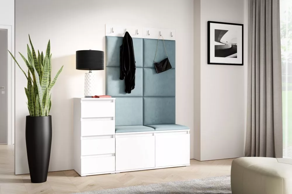Apavu plaukts Emi 34 Trinity Korpusa krāsa: balts, · 130 × 184.5 × 40 cm