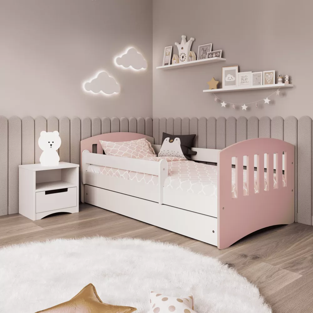 Bērnu gulta Classic 1 Mix ar stelāžu Guļamvietas platums: 80 cm, Guļamvietas garums: 180 cm, · 90 × 184 × 65 cm