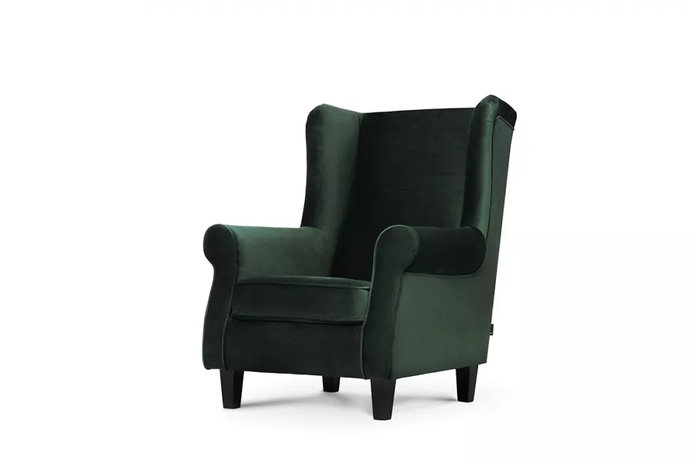 Mīksts krēsls Miles Black Standard Sēdvietas dziļums: 56 cm, · Zaļš · 82 × 97 × 105 cm