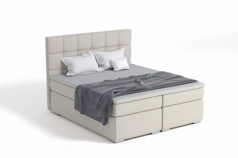Gulta Tora Boxspring Standard Guļamvietas platums: 160 cm, Guļamvietas garums: 200 cm, · Kapučino · 170 × 206 × 120 cm