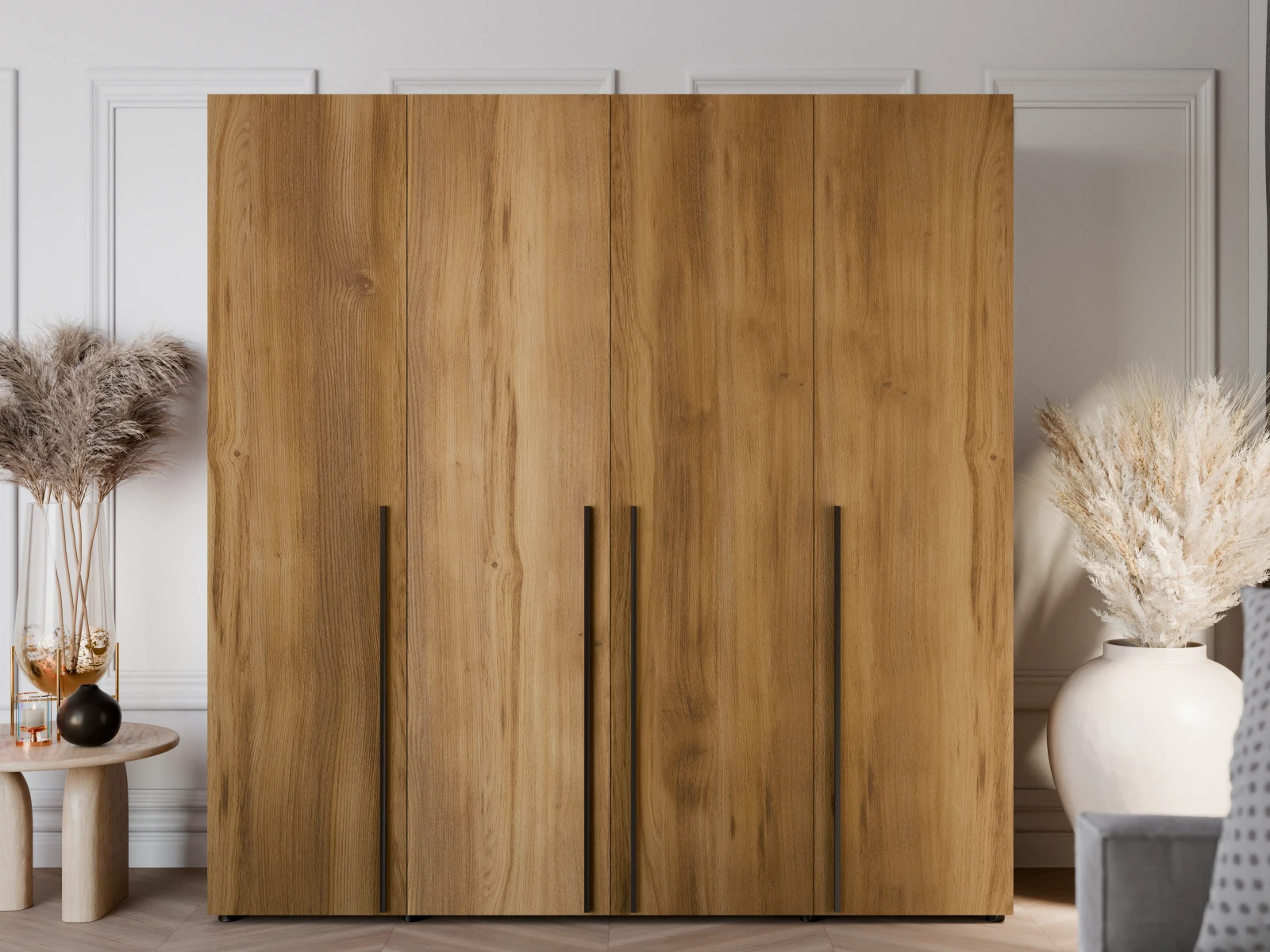 Skapis Domino SZ · Ozols zelta baroka · 200 × 60 × 206 cm