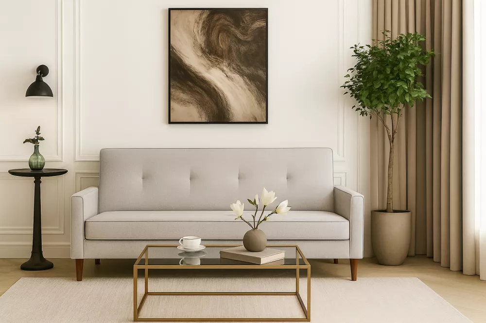 Dīvāns Santos Standard Guļamvietas platums: 120 cm, · Bēšs · 90 cm