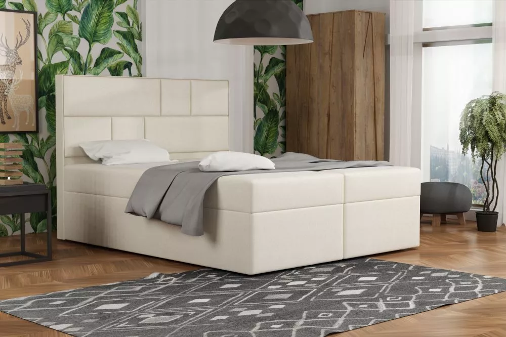 Gulta Modern Eco Standard Guļamvietas platums: 120 cm, Guļamvietas garums: 200 cm, · Krēma · 122 × 210 × 120 cm