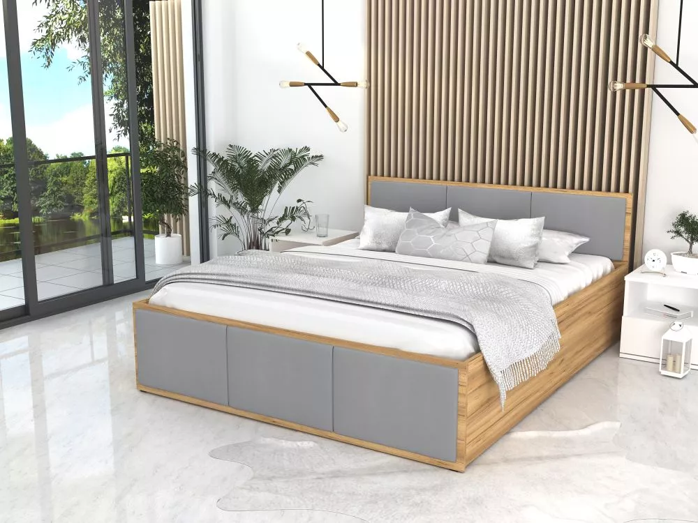 Gulta Panama T Craft Plus ar stelāžu Guļamvietas platums: 140 cm, Korpusa krāsa: ozols kraft, Guļamvietas garums: 200 cm