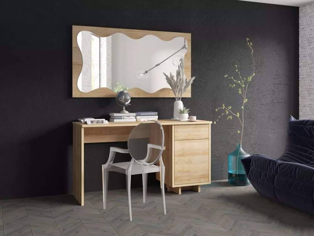 Kosmētikas galds Noma N05 · Ozols riviera · 138 × 76.5 × 51 cm