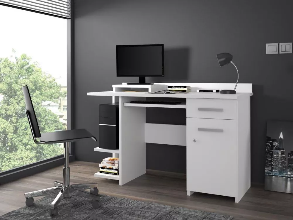 Galds Alfa Basic · Balts · 124 × 75 × 60 cm