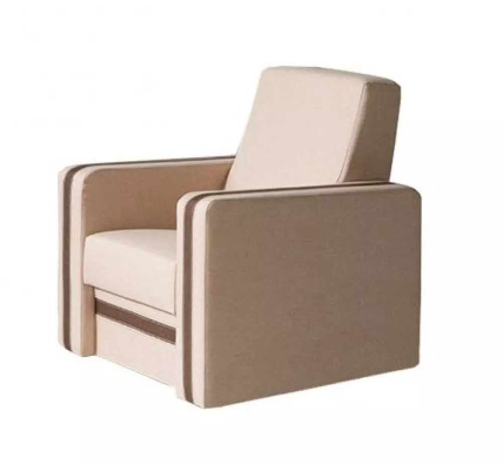 Mīksts krēsls Euforia 1S Standard Sēdvietas dziļums: 47 cm, · Bēšs + tumši brūns · 82 × 80 × 88 cm