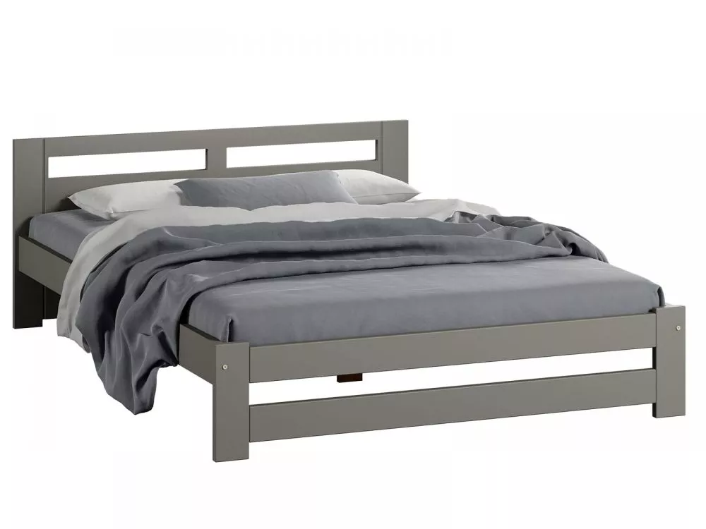 Gulta DMD-10 Magnat ar stelāžu Guļamvietas platums: 140 cm, Guļamvietas garums: 200 cm, · Pelēks · 148 × 206 × 65 cm