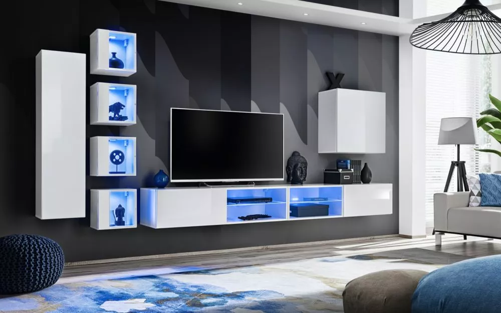 Sekcija Switch 26 · Balts · 330 × 40 × 200 cm
