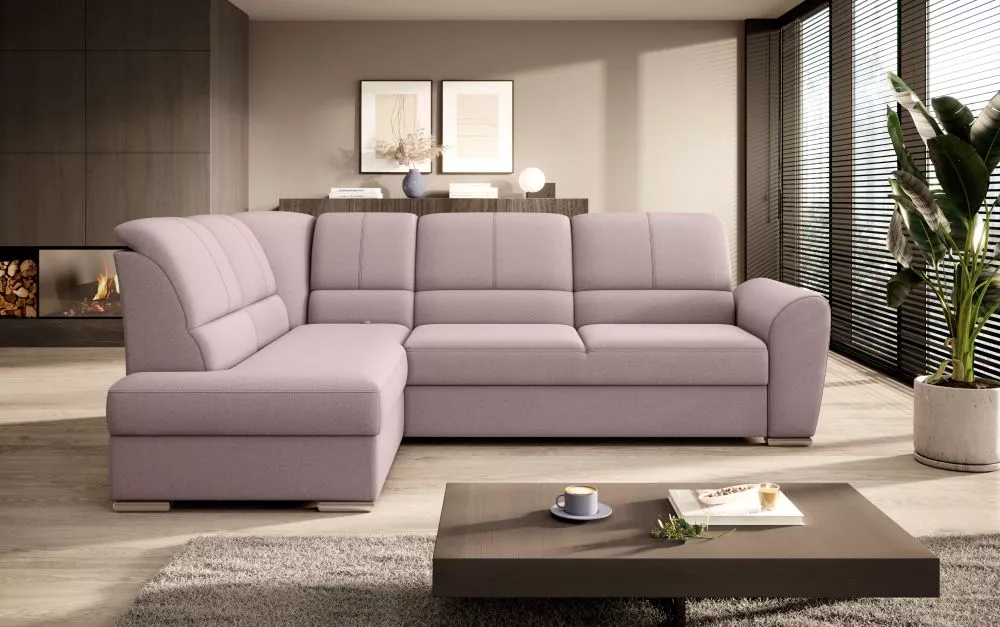 Dīvāns Siber Relax Standard · Gaiši rozā · 186 × 270 × 93 cm