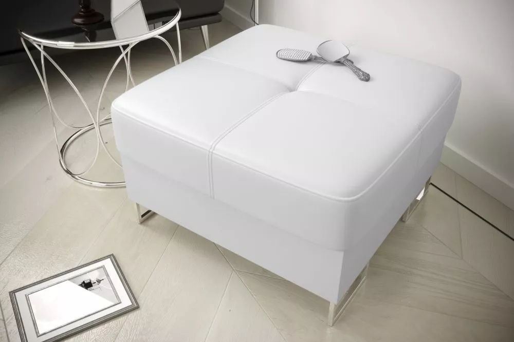 Pufs Galaxy Square P Standard Auduma numurs: Madryt 920, · Balts · 70 × 45 × 70 cm