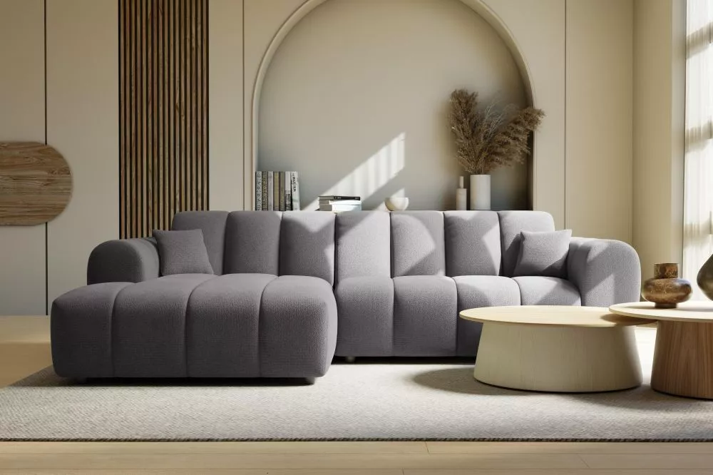 Dīvāns Ray Mini Standard · Pelēks · 160 × 268 × 72 cm