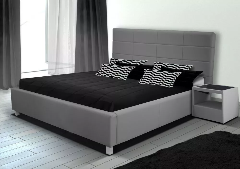 Gulta Pretty 9 Standard ar stelāžu Guļamvietas platums: 180 cm, Guļamvietas garums: 200 cm, · Pelēks · 200 × 222 × 118 c