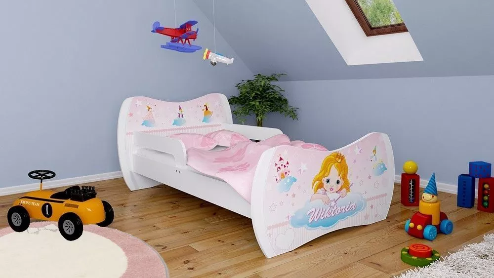 Bērnu gulta Dream L05 180x90 DM22 ar stelāžu Guļamvietas platums: 90 cm, Guļamvietas garums: 180 cm, · 114 × 184 × 71 cm