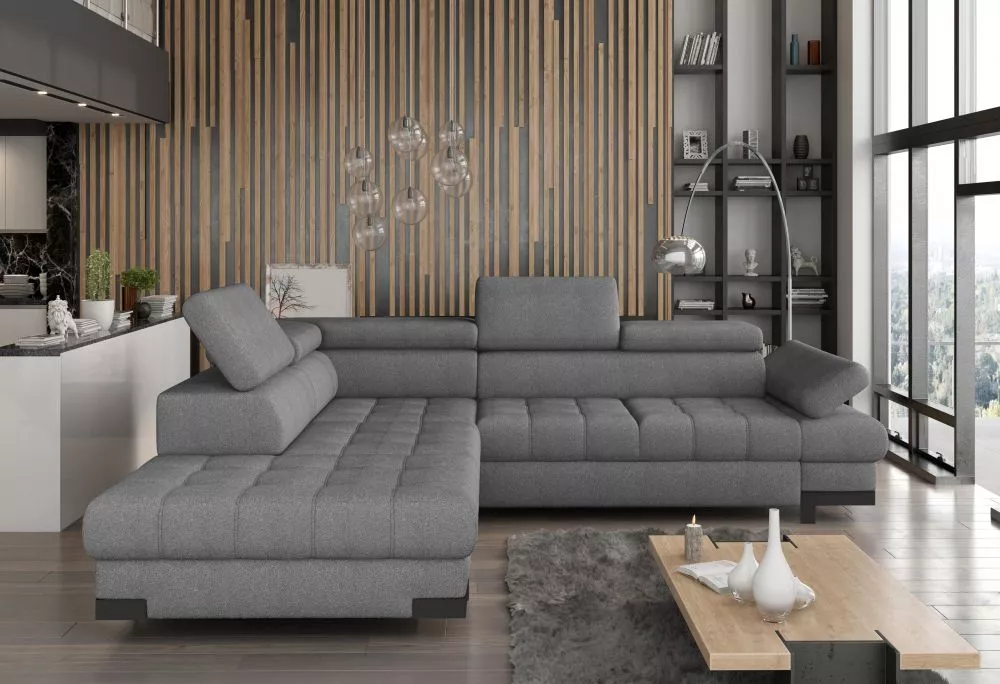 Dīvāns Selva L Standard · Pelēks · 223 × 263 × 75 cm