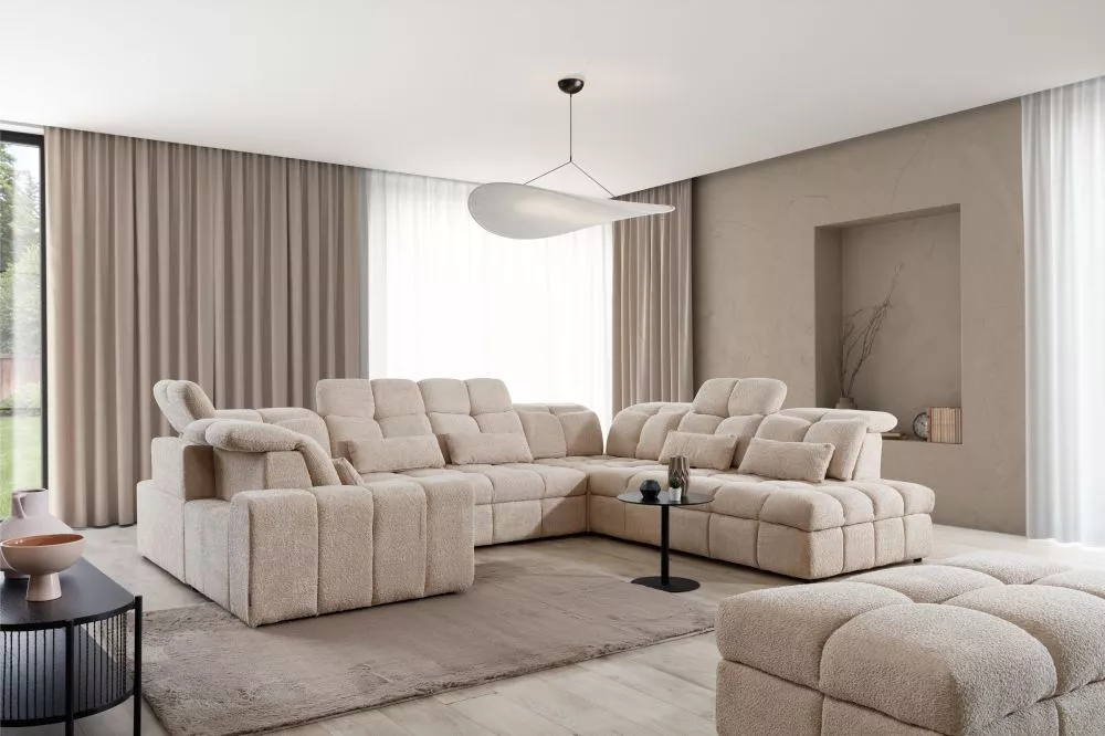 Dīvāns Magnelio U Premium Standard · Bēšs · 280 × 350 × 87 cm