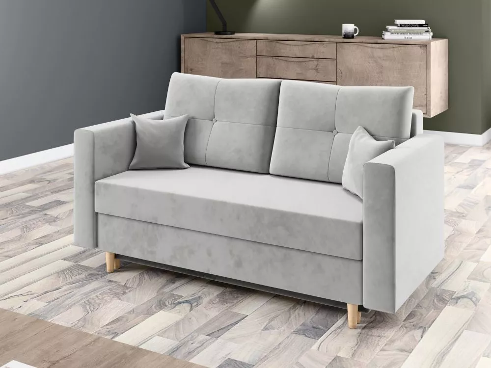 Dīvāns Alis Sofa 2 Standard · Gaiši pelēks · 92 × 162 × 95 cm
