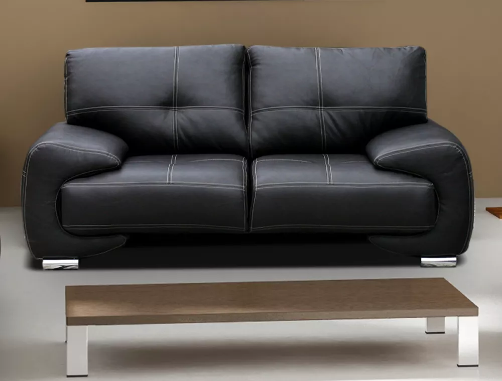 Dīvāns Omega 3S Standard · Melns · 100 × 230 × 90 cm