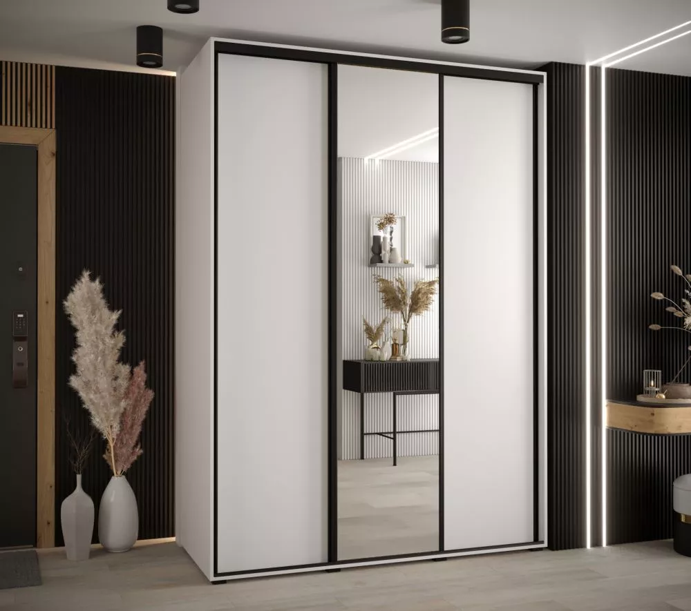 Skapis Cannes 3 · Balts · 180 × 60 × 205.2 cm