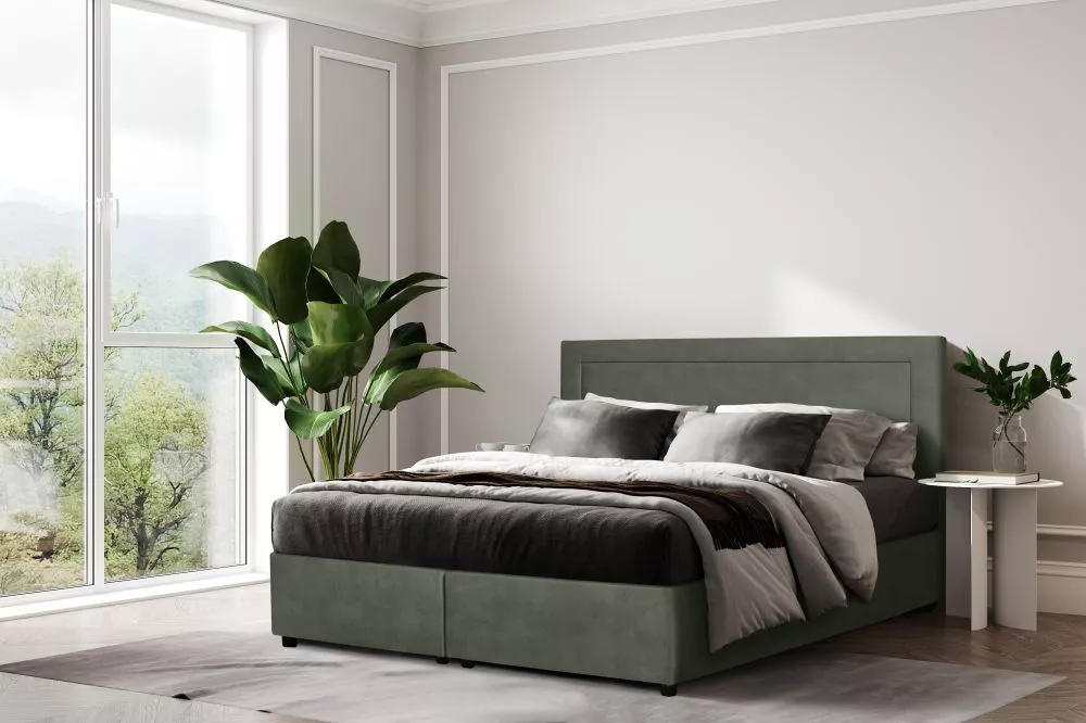 Gulta Rimini 2 Boxspring Standard Guļamvietas platums: 180 cm, Guļamvietas garums: 200 cm, · Tumši zaļš · 180 × 210 × 11
