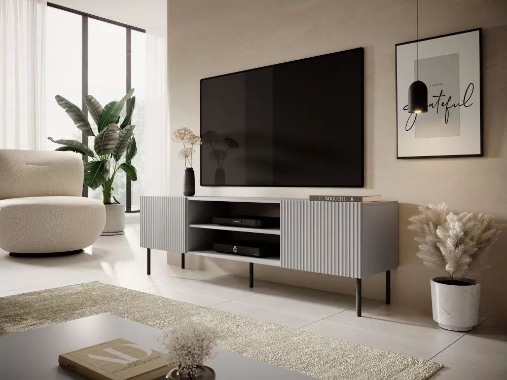 TV tumba Asensio RTV-1 · Gaiši pelēks · 180 × 42 × 57 cm