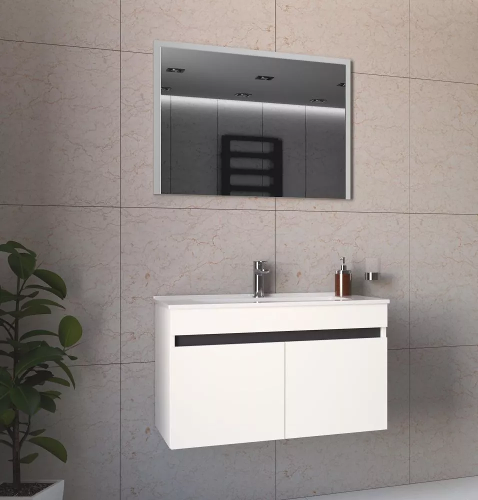 Vannas istabas komplekts Figaro SET-1 80 · Balts · 80 × 45.5 cm
