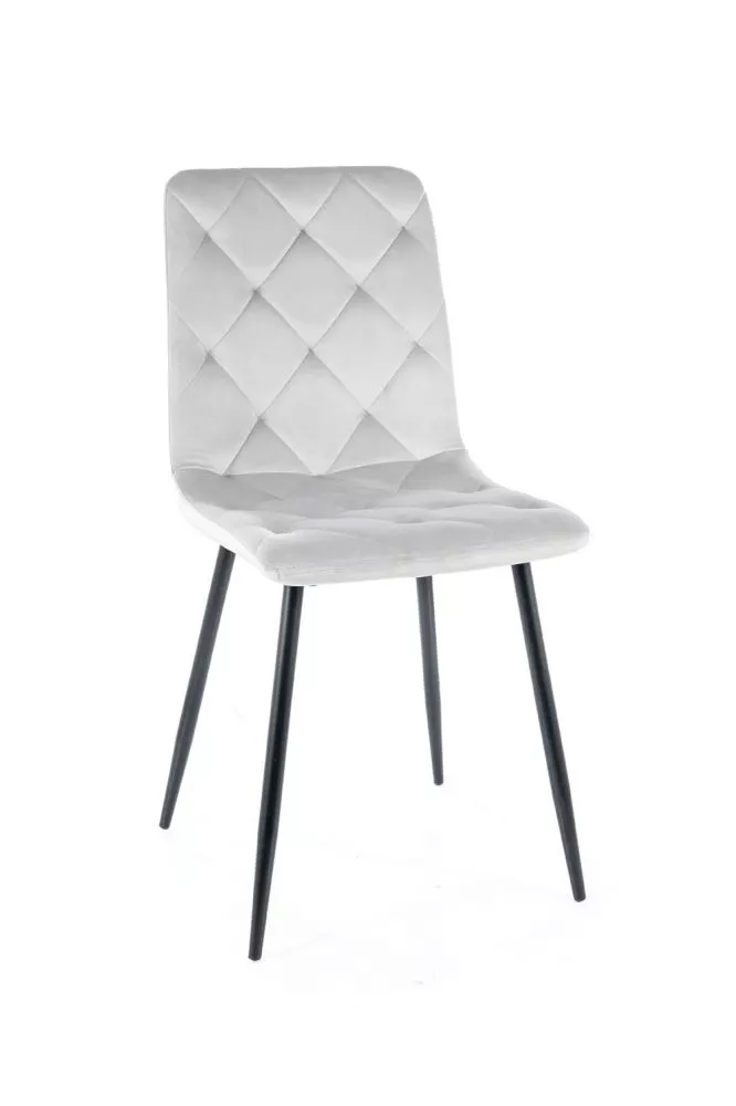 Krēsls Jerry Velvet · Gaiši pelēks · 91 × 45 × 52 cm