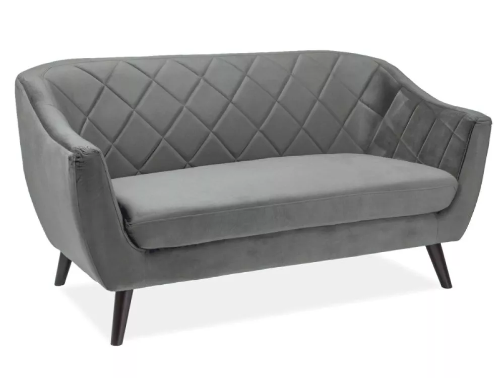 Dīvāns Molly 2S Velvet · Pelēks · 85 × 160 × 83 cm
