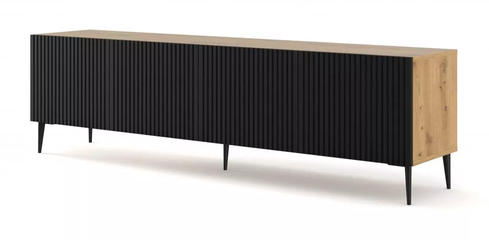 TV tumba Ravenna B Black RTV 4D · 199.6 × 41.8 × 55.8 cm