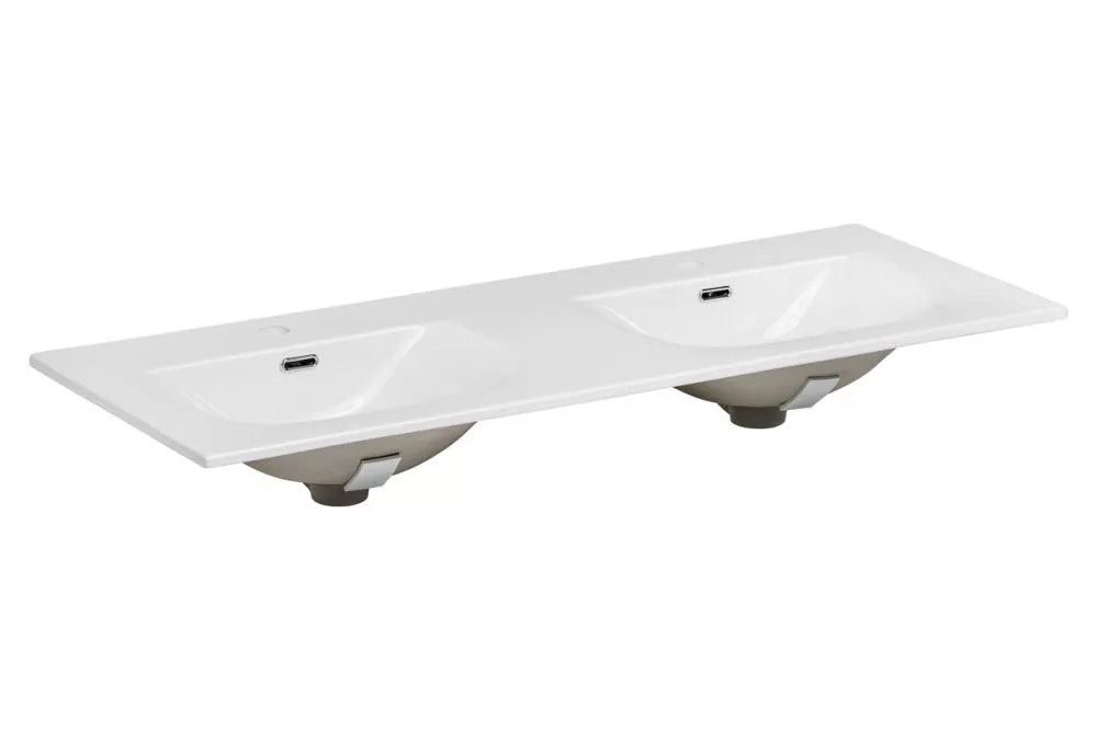 Izlietne Sky Double · Balts · 121 × 46 × 17 cm