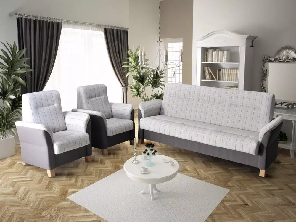 Komplekts Avanti 2 3S+1S+1S Standard · Gaiši pelēks + pelēks · 86 × 226 × 100 cm