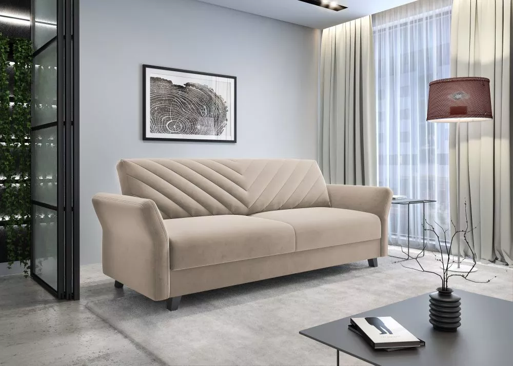 Dīvāns Arona Standard · Krēma · 93 × 227 × 91 cm