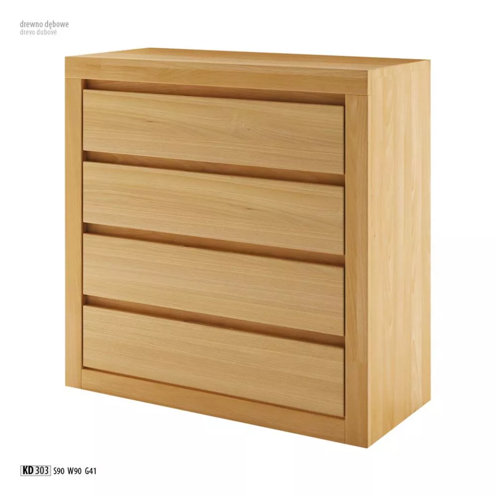 Kumode KD 303 · Ozols · 90 × 41 × 90 cm