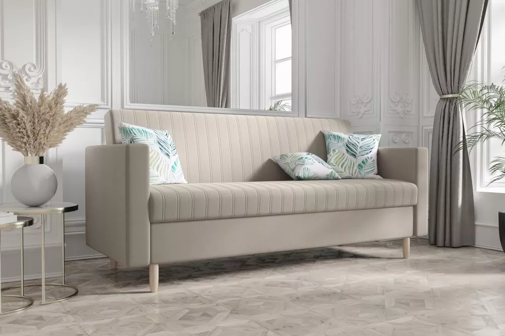 Dīvāns Melisa Sofa Standard · Gaiši bēšs · 80 × 216 × 98 cm