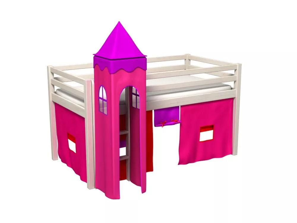 Bērnu gulta Gabi Tower ar stelāžu Guļamvietas platums: 80 cm, Guļamvietas garums: 180 cm, · 88 × 188 × 106 cm