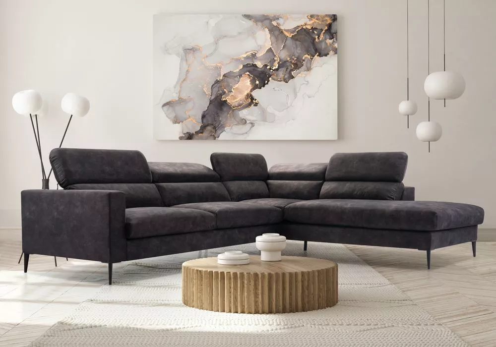 Dīvāns Jezzi Standard · Grafīts · 250 × 300 × 94 cm
