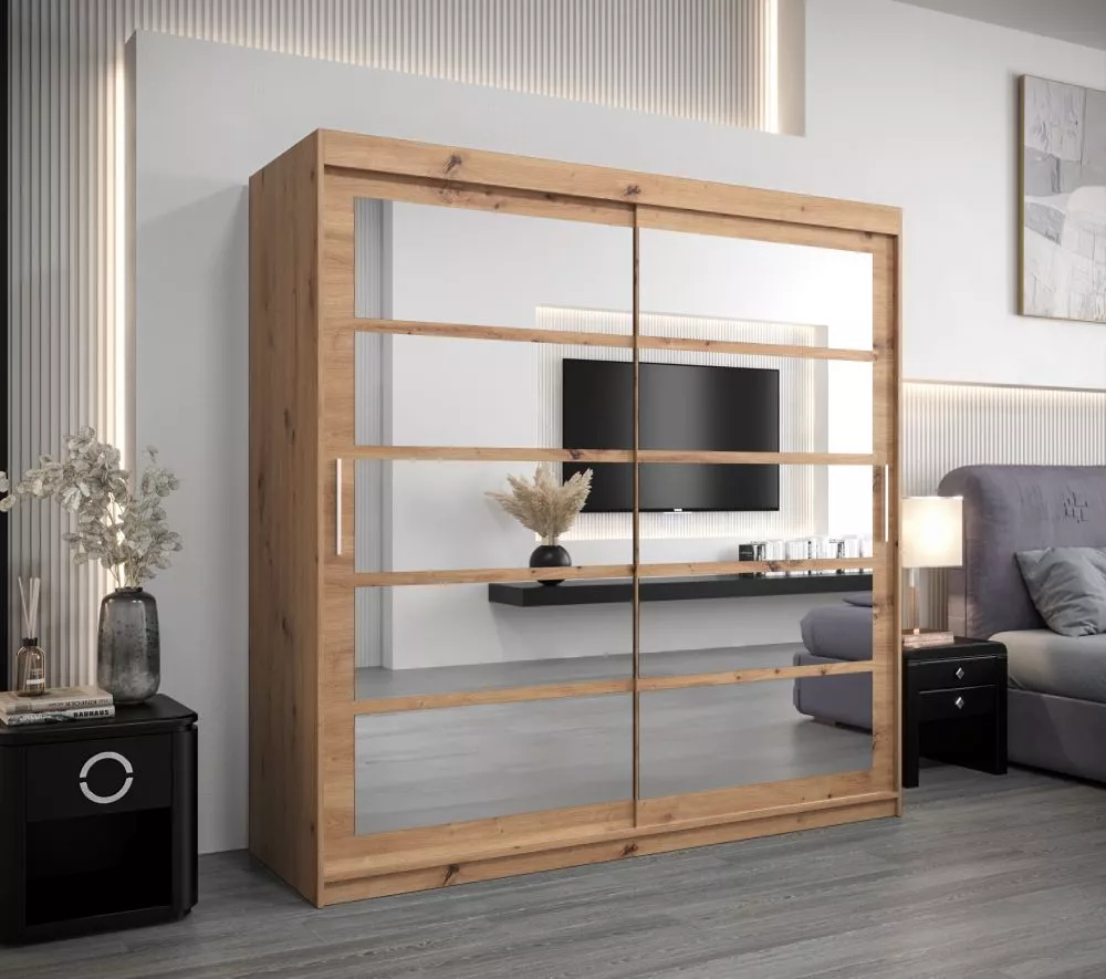 Skapis Roma 2 · Ozols artisan · 200 × 62 × 200 cm