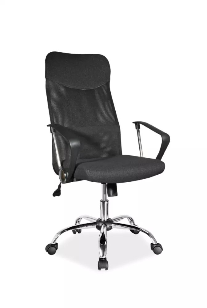 Datorkrēsls Q-025 tk · Melns · 62 × 50 × 107 cm