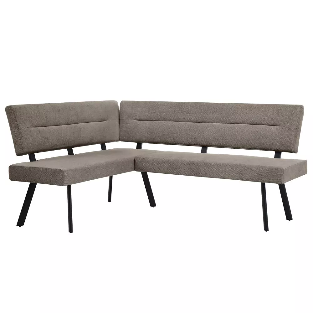 Virtuves stūra dīvāns Zerra L Standard Elementu krāsa: melns, Korpusa krāsa: brūns, Apdare: audums, · 192 × 153 × 93 cm