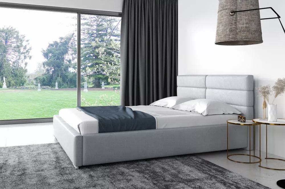 Gulta Lorien standard ar stelāžu Guļamvietas platums: 160 cm, Guļamvietas garums: 200 cm, stelāžas tips: metāla, · Gaiši