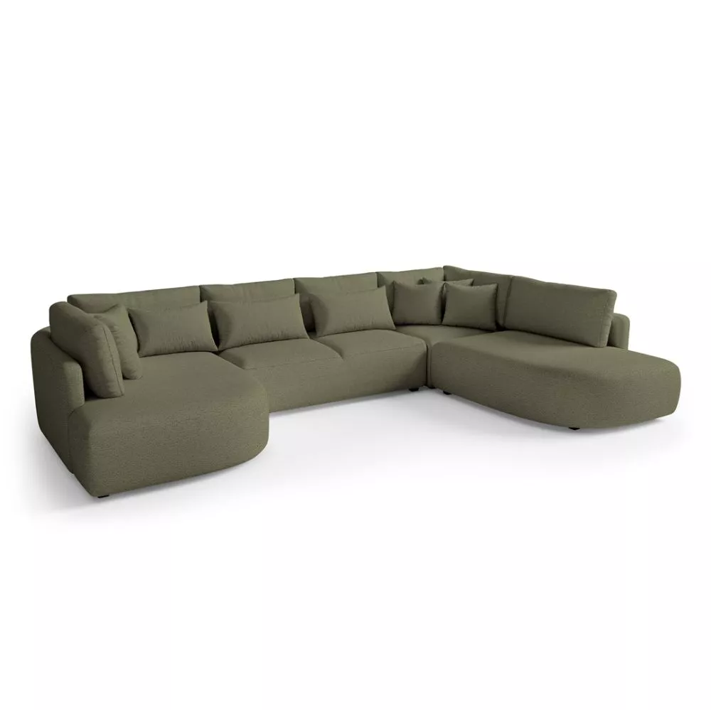 Dīvāns Jacobs U Standard · Zaļš · 245 × 380 × 85 cm