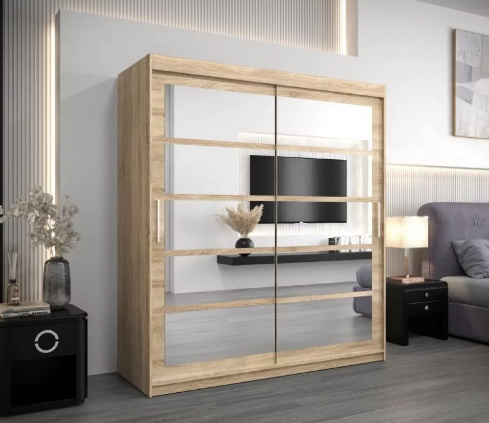 Skapis Roma 2 · Sonoma · 180 × 62 × 200 cm