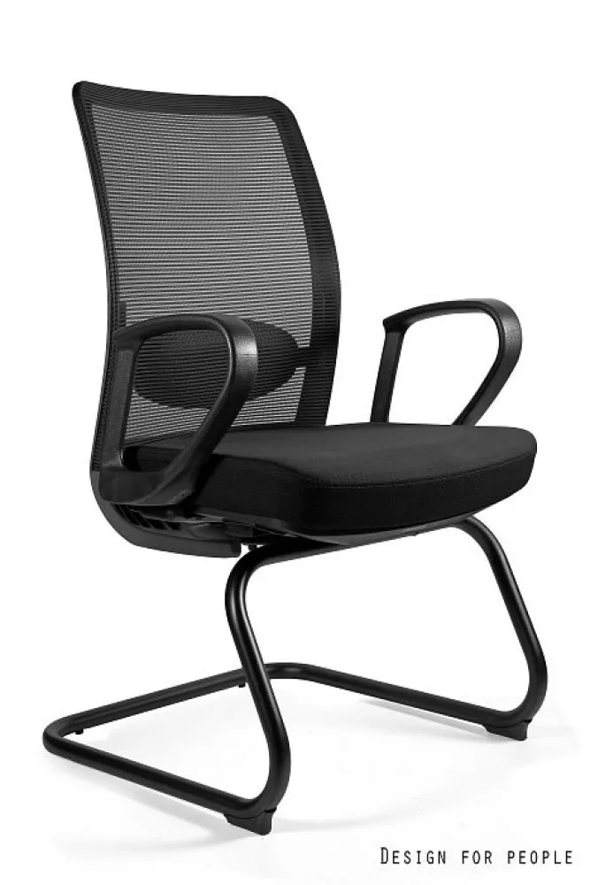 Krēsls Anggun Skid · Melns · 57.5 × 59.5 × 97 cm