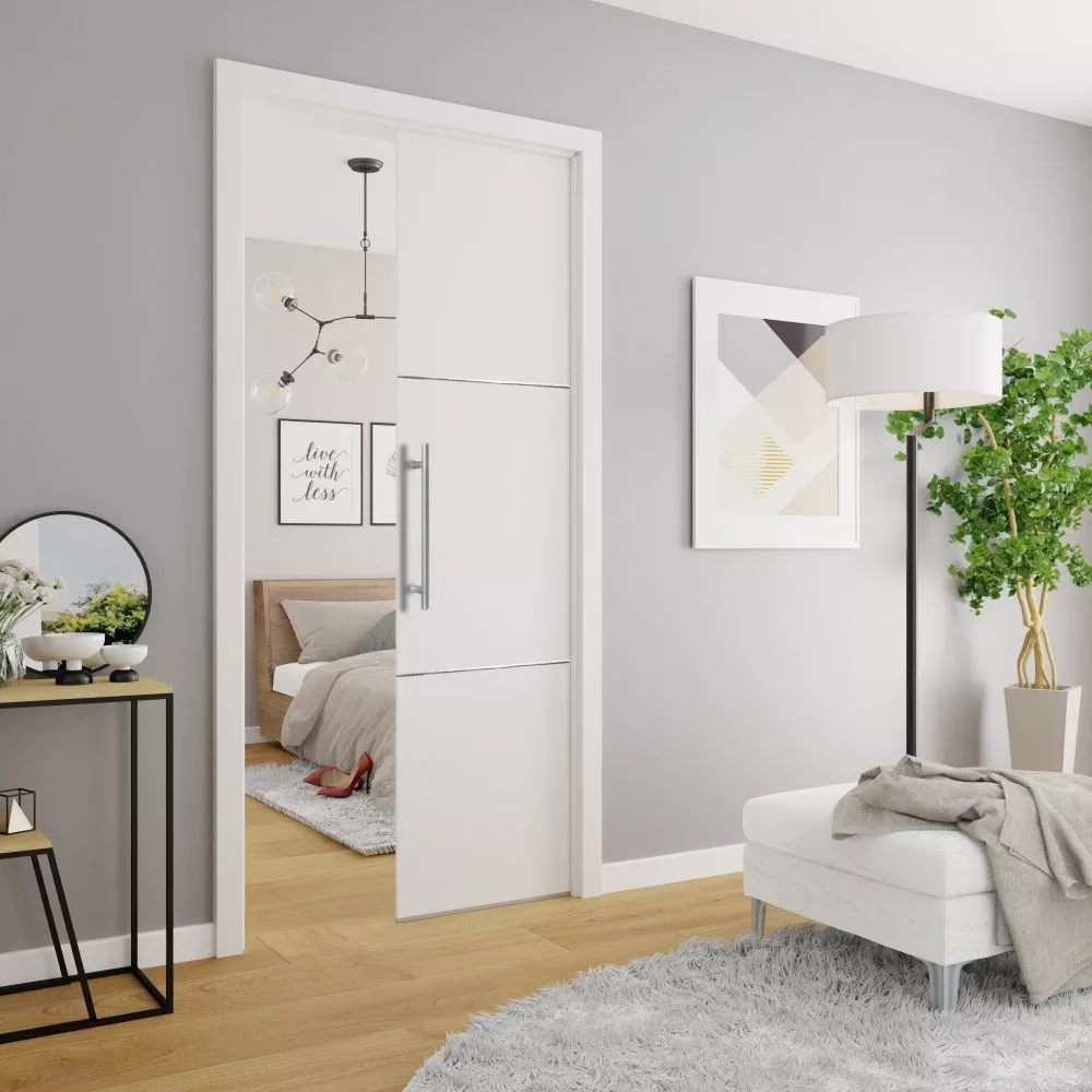 Bīdāmās durvis Evo Plus Reiling · Balts · 76 × 205 cm