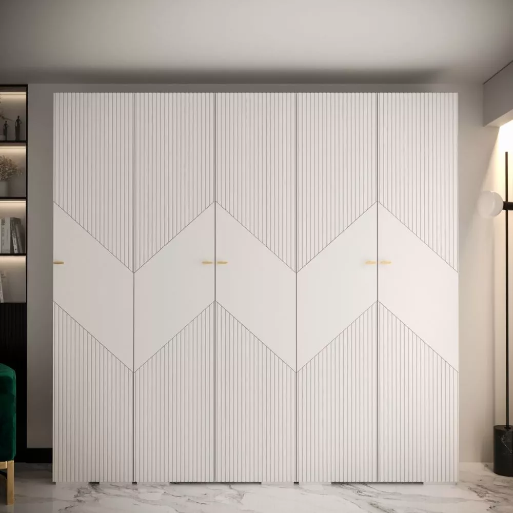 Skapis Manhattan Ryfel 2 · Balts · 250 × 47 × 236.7 cm