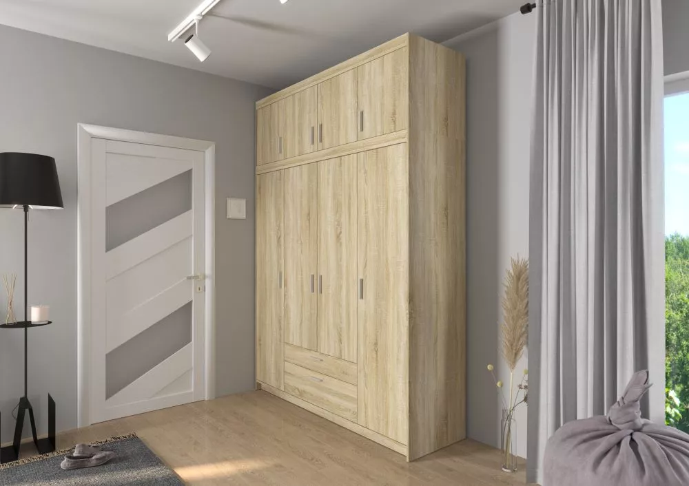 Skapis Elena 4D Premium · Sonoma · 176.3 × 53 × 245.5 cm